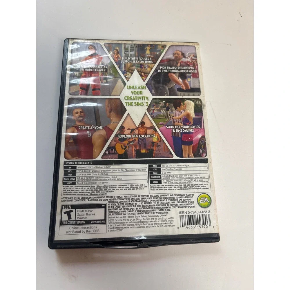 The Sims 3 PC Mac 2009 Video Game EA Electronic Arts DVD-ROM Software Base Game